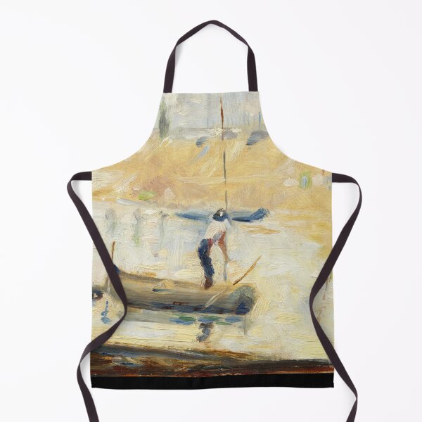 Item preview, Man in a Boat by Georges Seurat: Neo Impressionist River Landscape Poster designed and sold by artofuniverse.