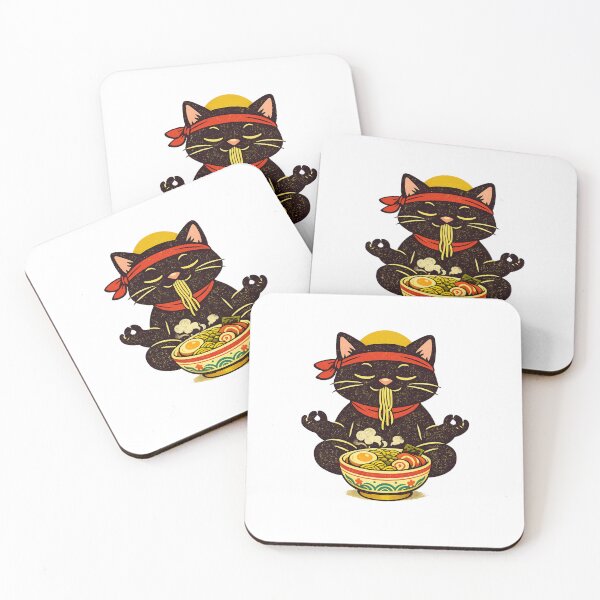 Item preview, Ramen Cat – Yoga Snack designed and sold by LuveraxArt.