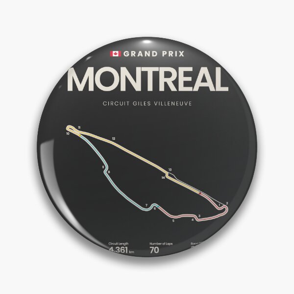 Item preview, Montreal Circuit Giles Villeneuve | Canadian Grand Prix Motorsports Circuit Map designed and sold by aio.