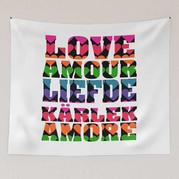 Item preview, Colorful Geometric Heart Pattern – Retro Rainbow Love Hearts Design designed and sold by ValeriesGallery.
