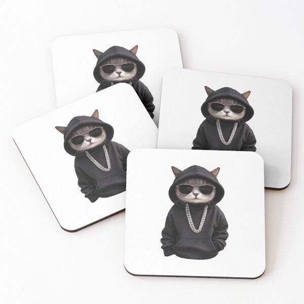 Item preview, Cool Streetwear Cat - Gatto con Felpa e Occhiali designed and sold by RakyLaky.