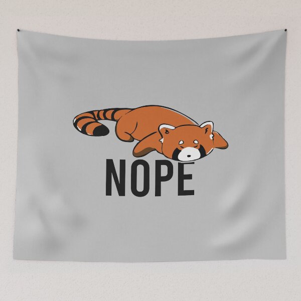 Item preview, Nope - Cute Napping Lazy Red Panda designed and sold by zeviwanty.