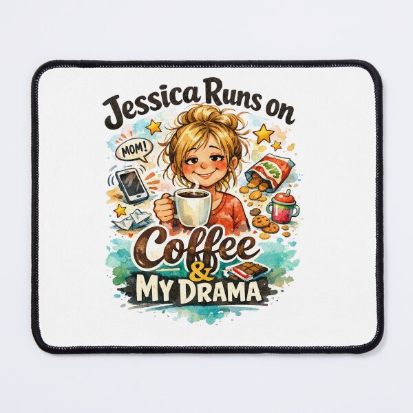 Item preview, Jessica Mom Coffee Chaos Funny Mother’s Day Gift designed and sold by VISO-art.