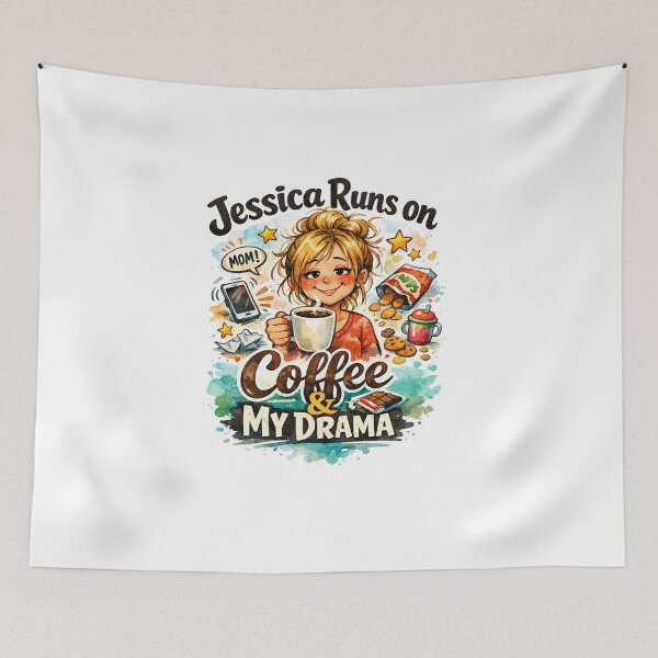 Item preview, Jessica Mom Coffee Chaos Funny Mother’s Day Gift designed and sold by VISO-art.