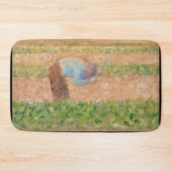 Item preview, Man With a Hoe by Georges Seurat: Neo Impressionist rural landscape poster designed and sold by artofuniverse.