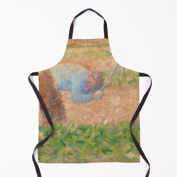 Item preview, Man With a Hoe by Georges Seurat: Neo Impressionist rural landscape poster designed and sold by artofuniverse.