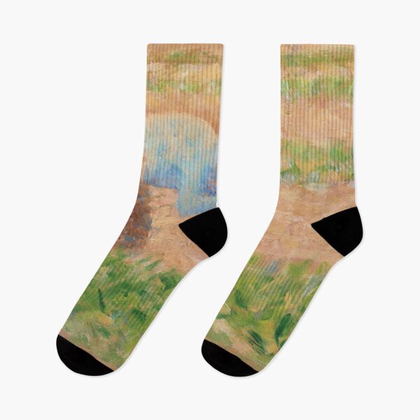 Item preview, Man With a Hoe by Georges Seurat: Neo Impressionist rural landscape poster designed and sold by artofuniverse.