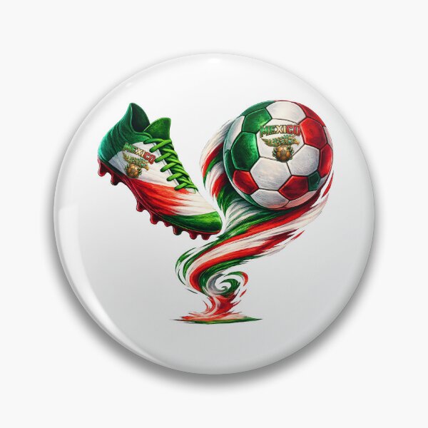Item preview, Mexico Soccer Design – Football Cleat and Ball in Mexican Flag Colors designed and sold by ArtSpark Studio.