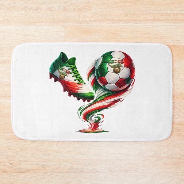 Item preview, Mexico Soccer Design – Football Cleat and Ball in Mexican Flag Colors designed and sold by ArtSpark Studio.