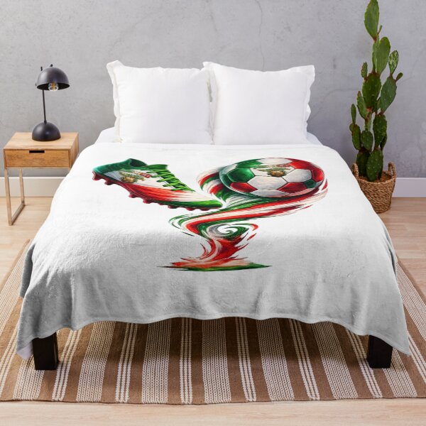 Item preview, Mexico Soccer Design – Football Cleat and Ball in Mexican Flag Colors designed and sold by ArtSpark Studio.
