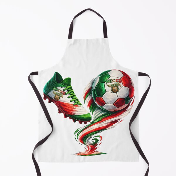 Item preview, Mexico Soccer Design – Football Cleat and Ball in Mexican Flag Colors designed and sold by ArtSpark Studio.