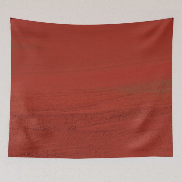 Item preview, Minimalist Deep Red Sand Dunes | Solid Crimson Desert Texture Art designed and sold by Midnight Veil Designs.