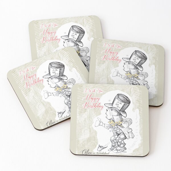 Item preview, Happy Birthday Says Mad Hatter From Alice in Wonderland (ink drawing by ACCI) designed and sold by VanyssaGraphics.