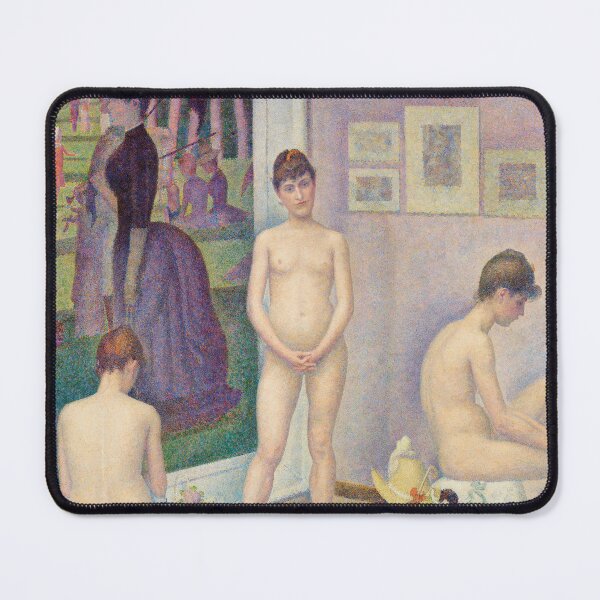 Item preview, Models by Georges Seurat: Neo Impressionist Pointillism Nude Art Poster designed and sold by artofuniverse.