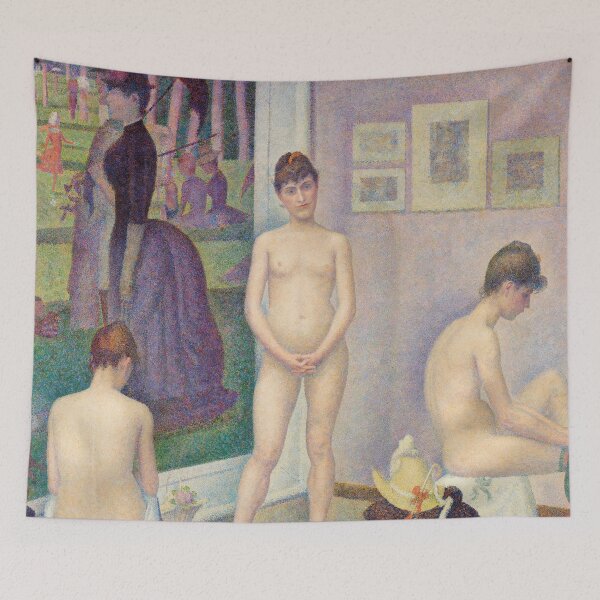 Item preview, Models by Georges Seurat: Neo Impressionist Pointillism Nude Art Poster designed and sold by artofuniverse.