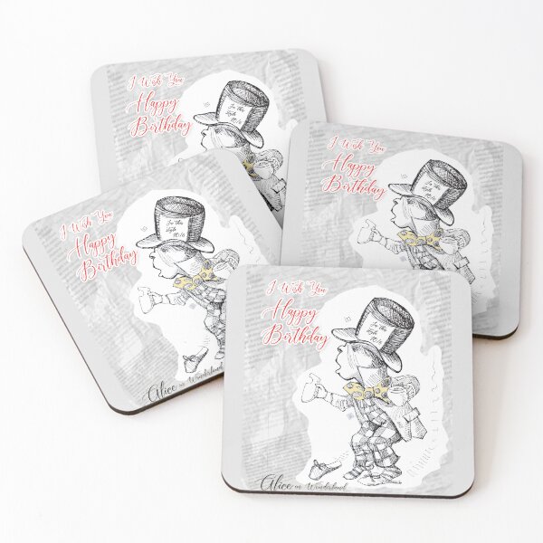 Item preview, Copy of Happy Birthday Says Mad Hatter From Alice in Wonderland (ink drawing by ACCI) designed and sold by VanyssaGraphics.
