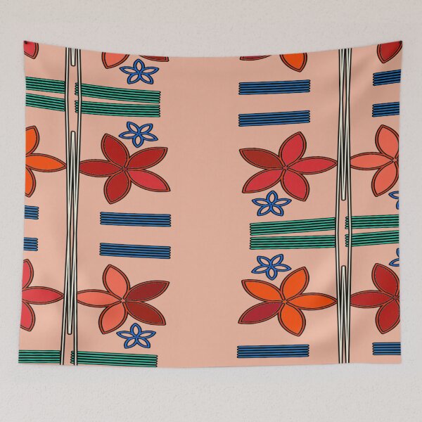 Aperçu de l'œuvre motif artistique floral symétrique créée et vendue par Mudikeys.