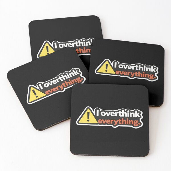 Item preview, I Overthink Everything Funny Anxiety Warning Mental Health designed and sold by Amr Darwish Graphic designer.