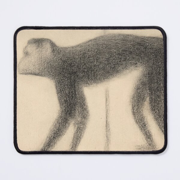Item preview, Monkey by Georges Seurat: Neo Impressionist Animal Study Fine Art Print designed and sold by artofuniverse.