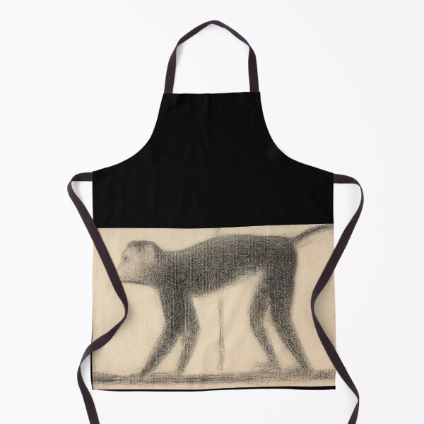 Item preview, Monkey by Georges Seurat: Neo Impressionist Animal Study Fine Art Print designed and sold by artofuniverse.
