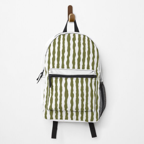 Item preview, Hand-Drawn Vertical Stripes Print - Olive & White designed and sold by Daniel Bevis Design.