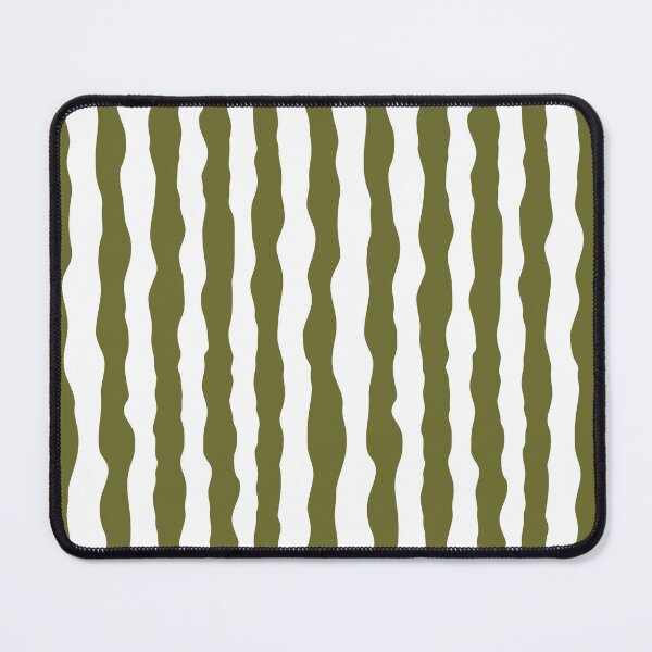 Item preview, Hand-Drawn Vertical Stripes Print - Olive & White designed and sold by Daniel Bevis Design.