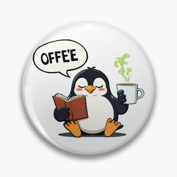 Item preview, Cozy Reading Penguin Coffee and Books Offee designed and sold by PixelWaveBD.