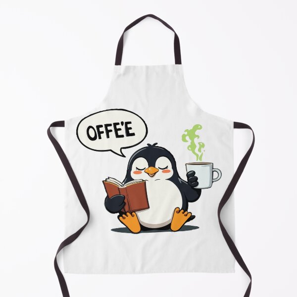 Item preview, Cozy Reading Penguin Coffee and Books Offee designed and sold by PixelWaveBD.