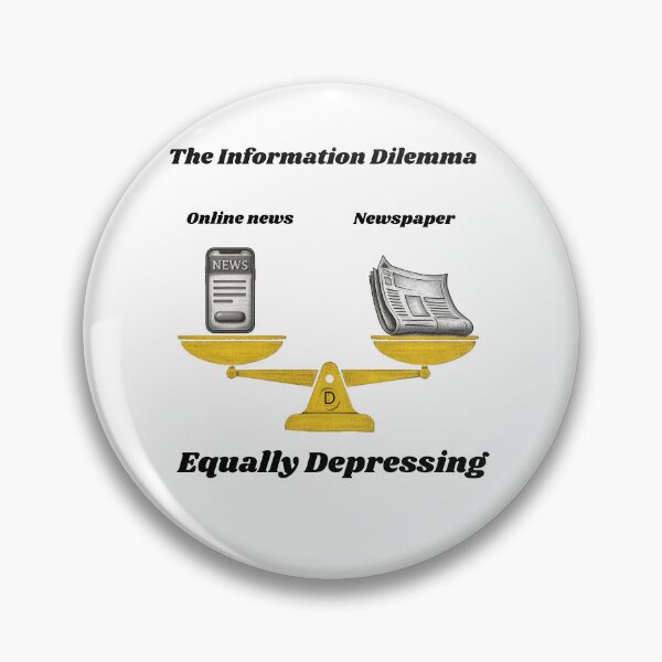 Item preview, Equally Depressing News - Funny Sarcastic Information Dilemma designed and sold by TheItaliandilemma.