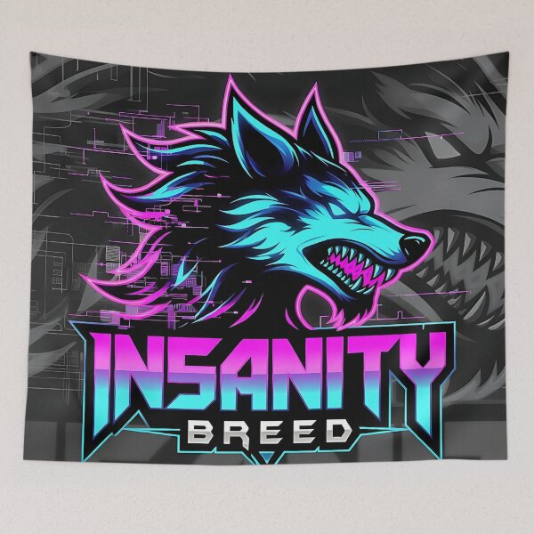 Item preview, insanitybreed - Neon Wolf Rage designed and sold by INSANITYBREED.