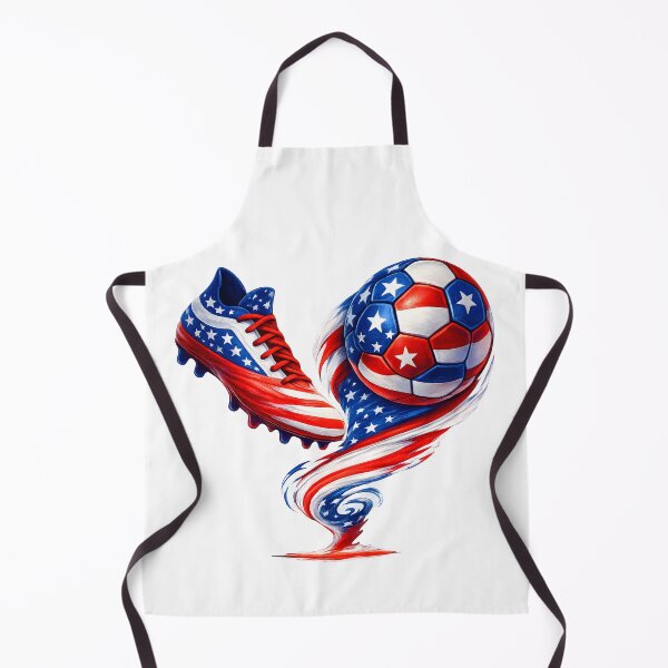 Item preview, USA Soccer Design – American Flag Football Cleat and Ball Artwork designed and sold by ArtSpark Studio.