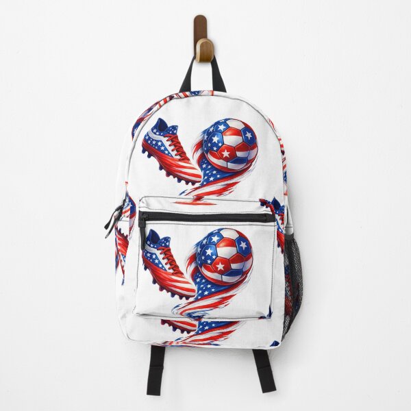 Item preview, USA Soccer Design – American Flag Football Cleat and Ball Artwork designed and sold by ArtSpark Studio.