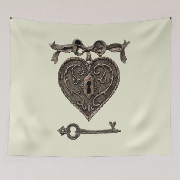 Item preview, Vintage Heart with key designed and sold by DhriegoStudio.