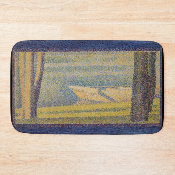 Item preview, Moored Boats and Trees by Georges Seurat: Neo Impressionist Pointillist Poster designed and sold by artofuniverse.
