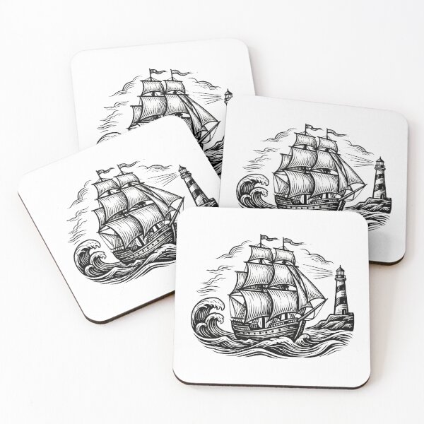 Item preview, Ship and Lighthouse in Storm designed and sold by ISPEKART.