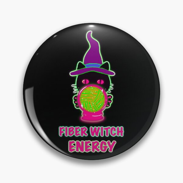 Item preview, Fiber Witch Energy - Neon Cat With Glowing Ball designed and sold by ArtyWares.