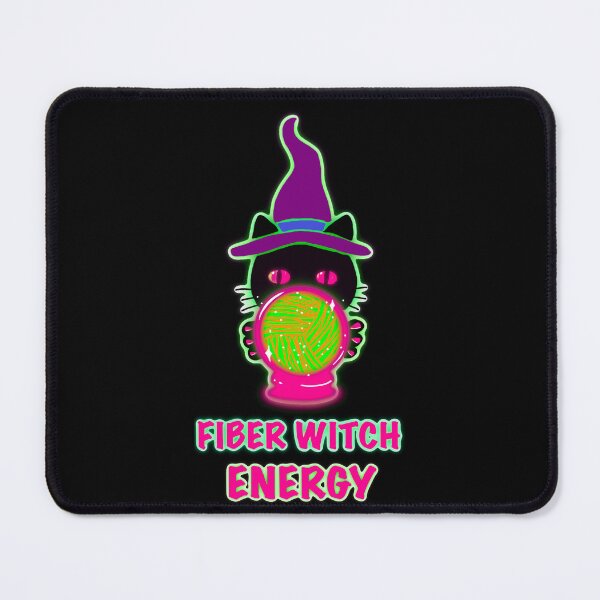 Item preview, Fiber Witch Energy - Neon Cat With Glowing Ball designed and sold by ArtyWares.