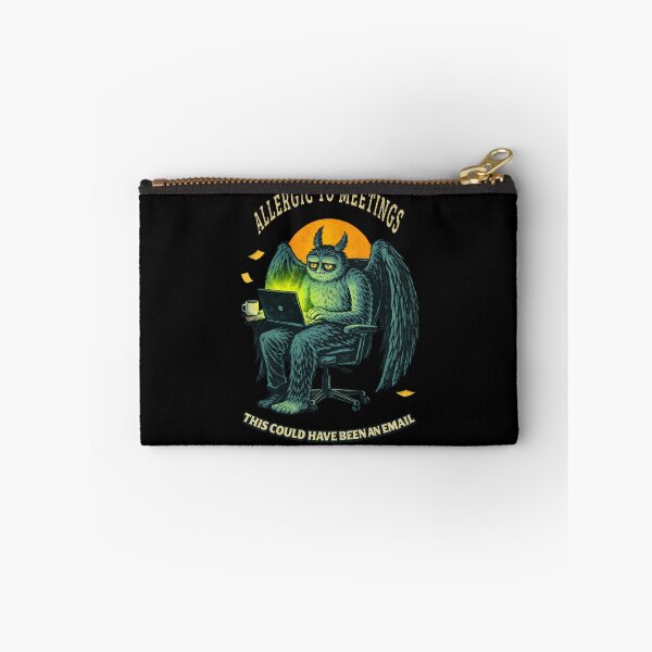 Item preview, Allergic to Meetings Mothman Shirt – Funny Office Meeting Meme Vintage Tee designed and sold by Mythic Ink Studio.
