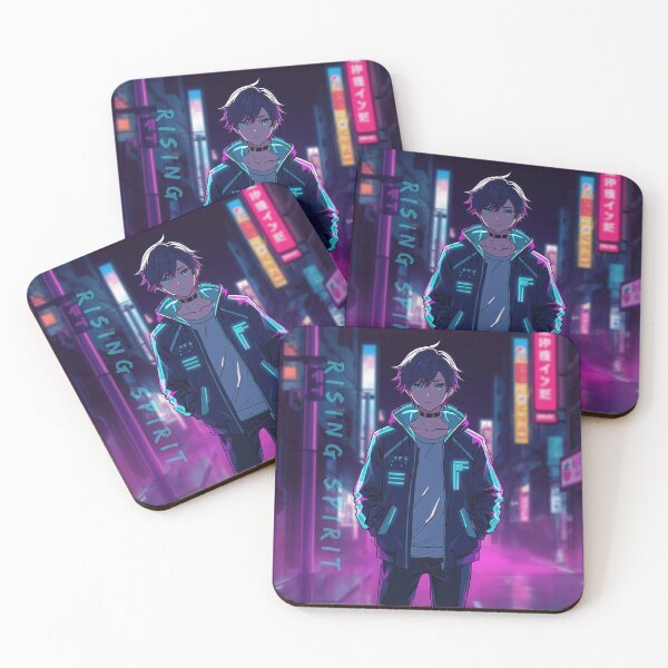 Item preview, Rising Spirit Cyberpunk | Anime Neon City Character  designed and sold by Animepopstudio.