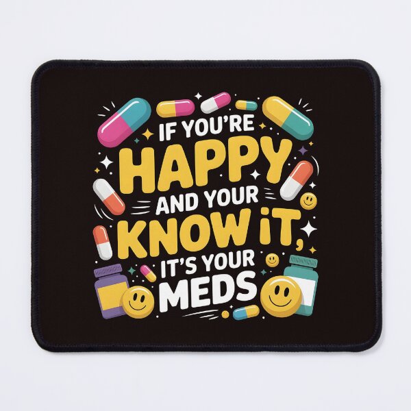 Item preview, If You're Happy And You Know It It's Your Meds – Mental Health Dark Humor Design designed and sold by Redgiant87x.