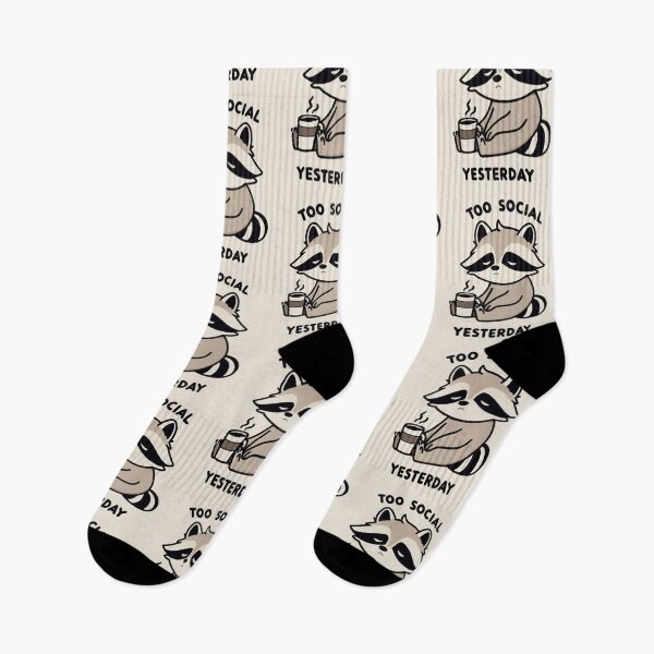 Item preview, Too Social – Funny Raccoon Coffee Design designed and sold by Dogandesighn.