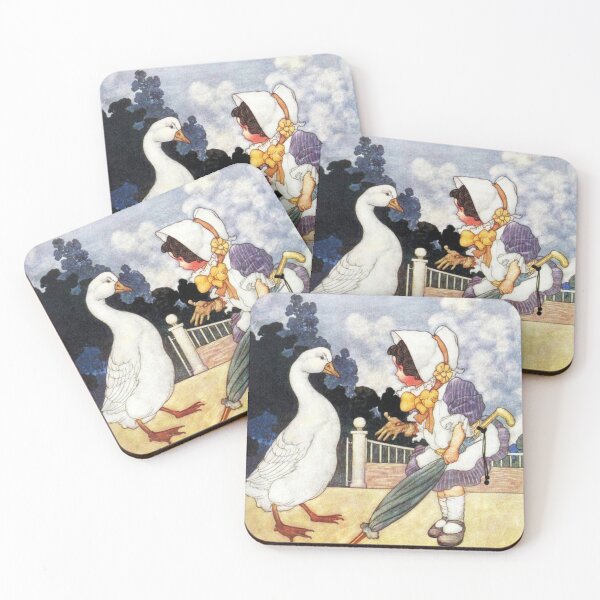 Item preview, Goosey, Goosey, Gander  -  Vintage Illustration Girl & Goose for Humor Lovers designed and sold by RickE.