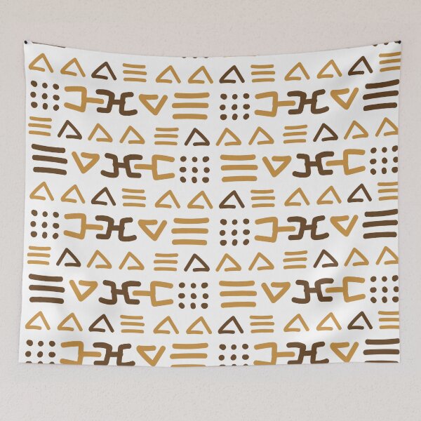Item preview, Traditional Bogolan Pattern from Mali - Chic Ethnic Art designed and sold by Wolagno.