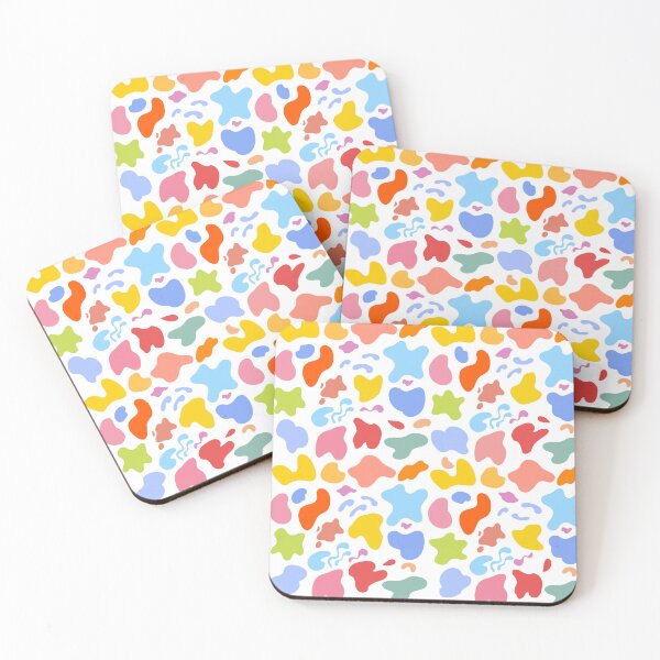 Item preview, Colorful Organic Shapes Pattern - Modern Danish Pastel Abstract Art. designed and sold by KojourinArt.
