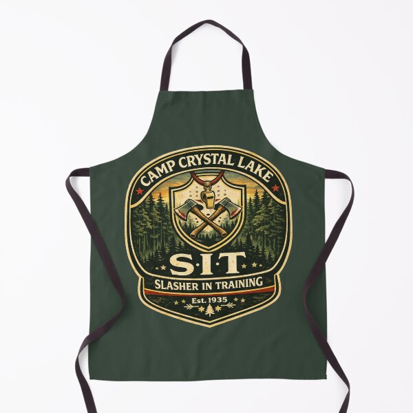 Item preview, Camp Crystal Lake SIT Slasher In Training Vintage Camp Badge Shirt designed and sold by GhostDawgs.