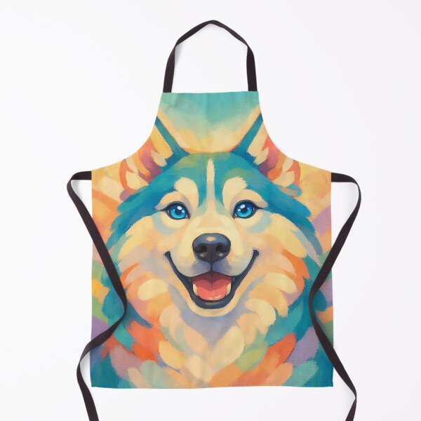 Aperçu de l'œuvre Husky au visage joyeux et aux couleurs de la paix créée et vendue par alw951.