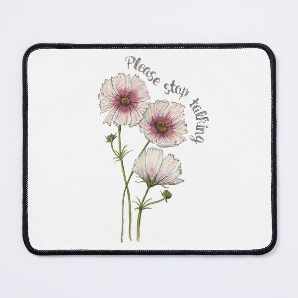 Item preview, Please Stop Talking Pink Watercolor Flowers  designed and sold by NaughtyFlorals.