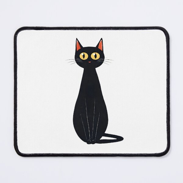 Item preview, Funny Black Cat Judging You Minimalist Cat Meme Cute Aesthetic Cat Illustration designed and sold by ayatstudio.