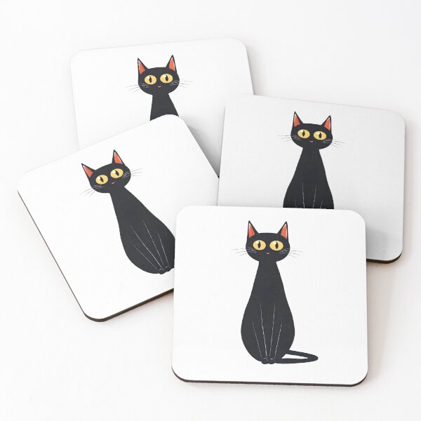 Item preview, Funny Black Cat Judging You Minimalist Cat Meme Cute Aesthetic Cat Illustration designed and sold by ayatstudio.