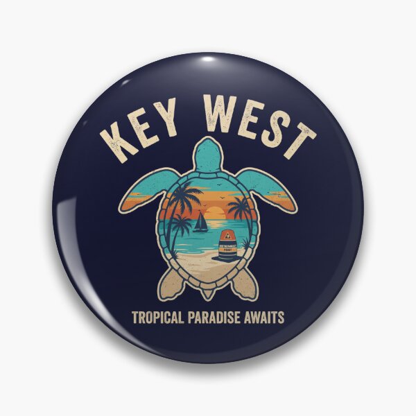 Item preview, Key West Sea Turtle Shirt Tropical Paradise Florida Sunset Beach Vintage Coastal designed and sold by Milasneeze.